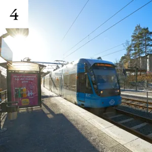 Spårvagn på station